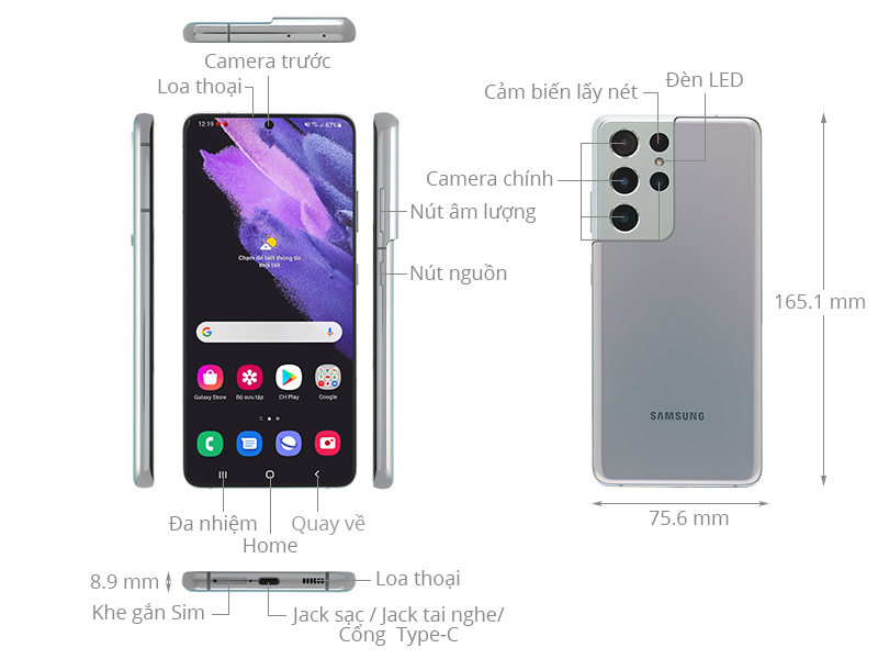 Samsung Galaxy S21 Ultra 5G 128Gb - Chính Hãng, Giá Tốt, Có Trả Góp