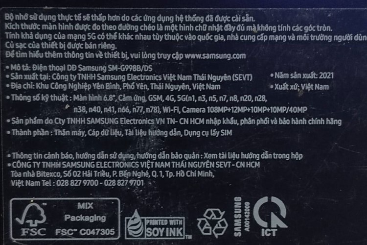 Điện thoại Samsung Galaxy S21 Ultra 5G 128GB Màu Bạc