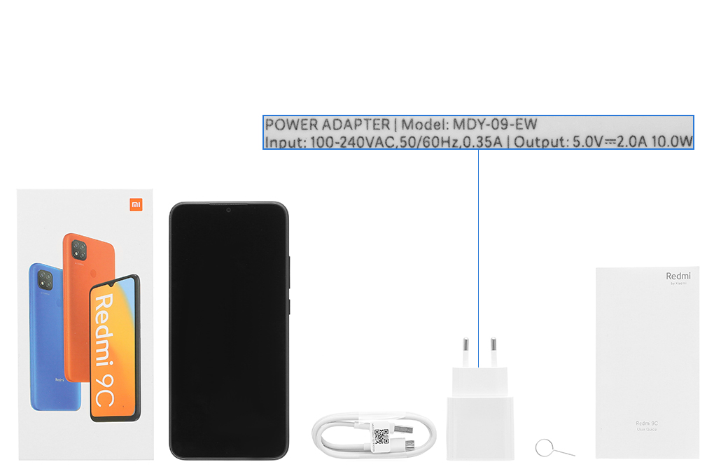 Bộ sản phẩm gồm: Hộp, Sách hướng dẫn, Cây lấy sim, Cáp microUSB, Củ sạc nhanh rời đầu Type A