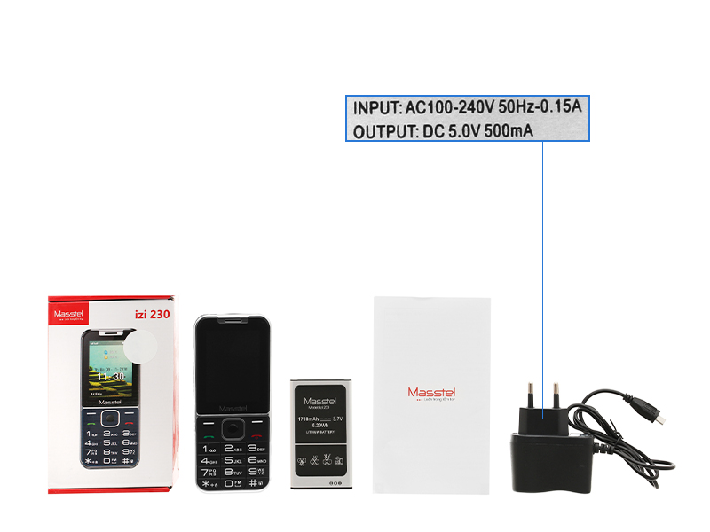 Bộ sản phẩm gồm: Hộp, Pin, Sách hướng dẫn, Sạc liền cáp MicroUSB