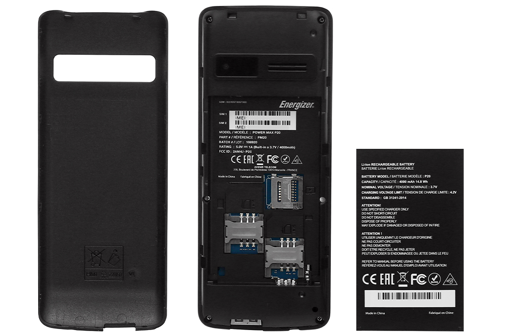 Điện thoại Energizer P20 Màu Đen