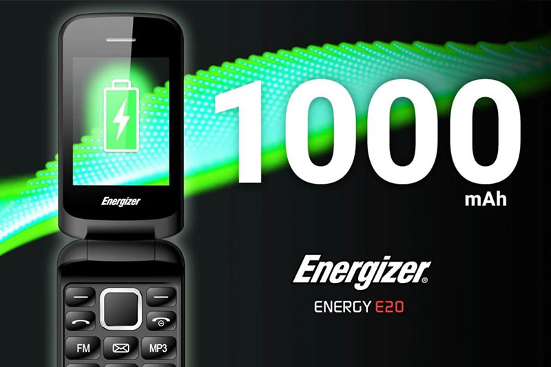 Viên pin 1000 mAh cho thời lượng sử dụng lâu dài - Energizer E20