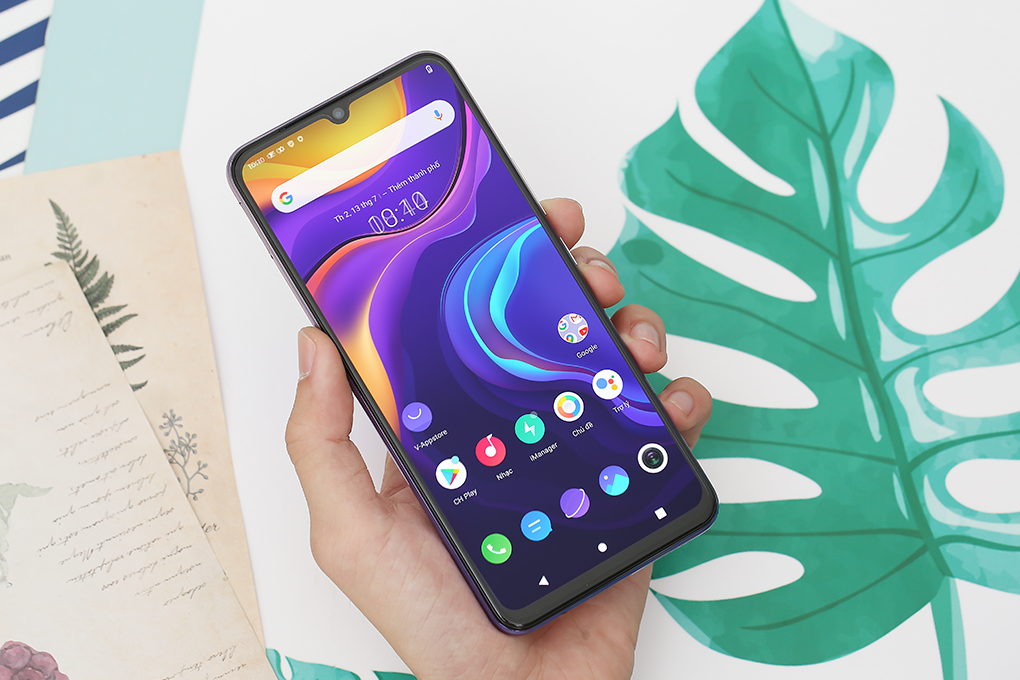 Điện thoại Vivo V20 Màu Xanh hồng