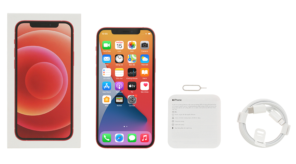 Bộ sản phẩm gồm: Hộp, Sách hướng dẫn, Cây lấy sim, Cáp Lightning - Type C