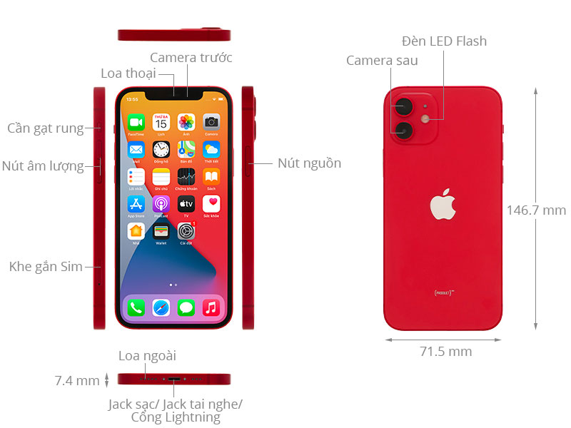 Apple Iphone 12 Mini 256 GB Red FV 23% BN