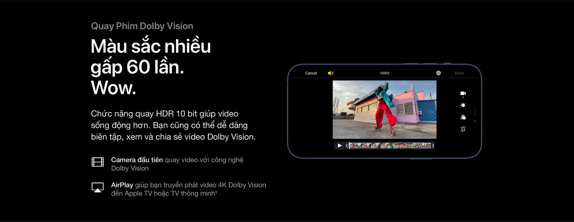 iPhone 12 Pro Max Quay phim Dolby Vision iPhone 12 Pro Max Quay phim Dolby Vision