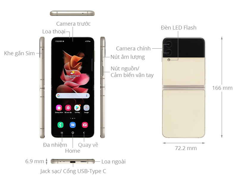 Sự xuất hiện của Samsung Galaxy Z Flip3 5G sẽ khiến bạn thích thú. Với màn hình gập mới, bạn sẽ có được trải nghiệm xem phim, chơi game và trò chuyện không giới hạn. Điểm đặc biệt là tính năng 5G giúp truyền tải dữ liệu siêu nhanh, thoải mái lướt web hay livestream.