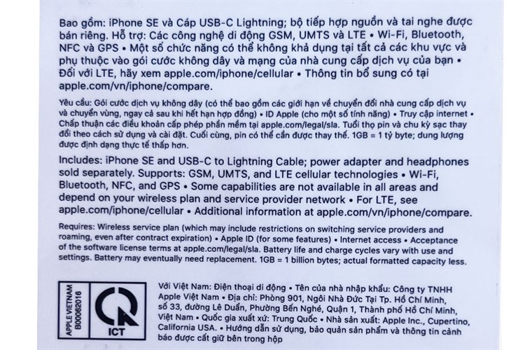 Điện thoại iPhone SE 128GB (2020) (Hộp mới) Màu Đen