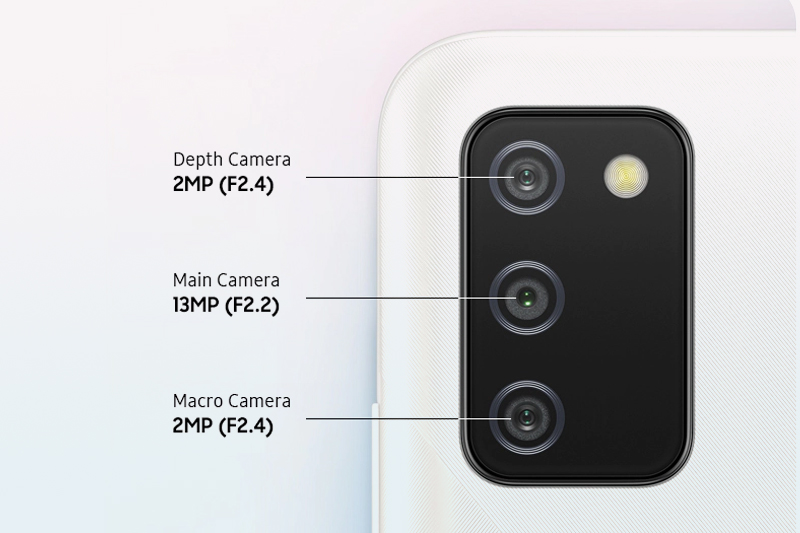 Samsung Galaxy A02s (4GB/64GB) | Cụm camera sau thiết kế hình chữ nhật độc đáo Samsung Galaxy A02s (4GB/64GB) | Cụm camera sau thiết kế hình chữ nhật độc đáo
