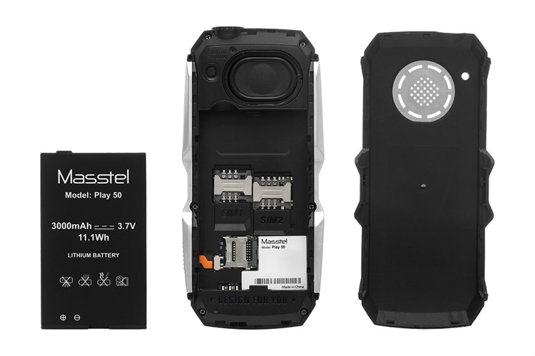 Điện thoại Masstel Play 50 Màu Đen
