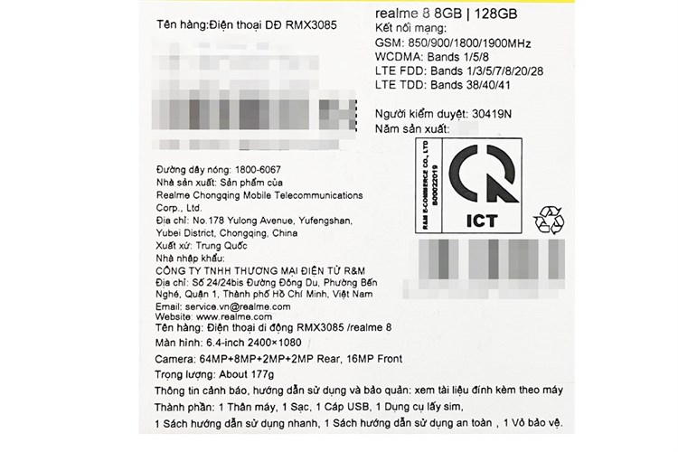Điện thoại realme 8