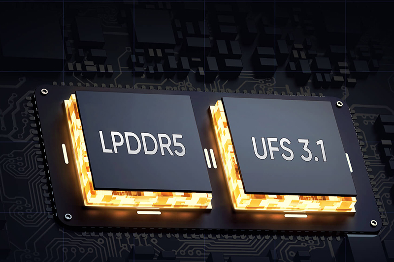 Realme GT 5G | Trang bị chuẩn RAM LPDDR5 và bộ nhớ lưu trữ UFS 3.1