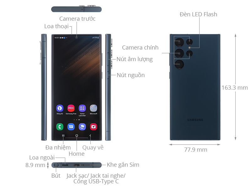 Samsung Galaxy S22 Ultra: Đón đợi chiếc điện thoại đến từ Samsung mang tên Galaxy S22 Ultra. Với những tính năng mới nhất, thiết kế đẹp mắt và một hệ thống camera vô cùng ấn tượng, chiếc điện thoại này sẽ đem lại sự trải nghiệm tuyệt vời cho bạn.