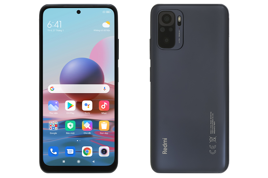 Điện thoại Xiaomi Redmi Note 10 (4GB/64GB) Màu Xám