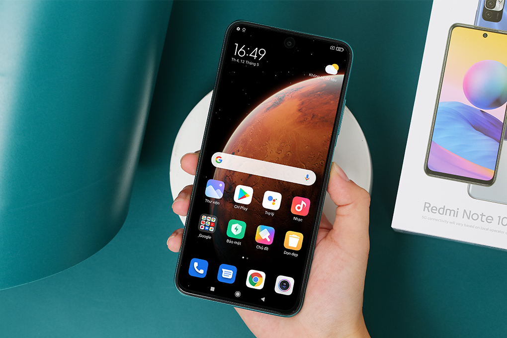 Điện thoại Xiaomi Redmi Note 10 5G 8GB Màu Xanh lá