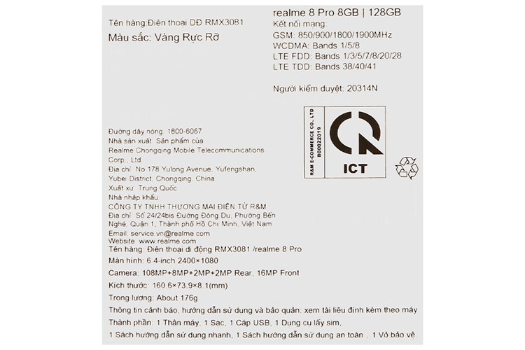 Điện thoại realme 8 Pro