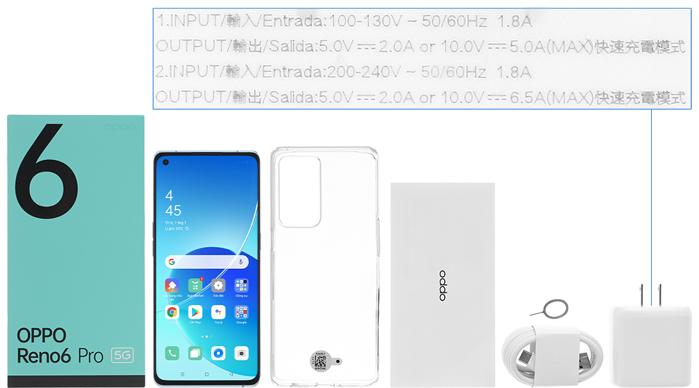 Bộ sản phẩm gồm: Hộp, Sách hướng dẫn, Cây lấy sim, Ốp lưng, Cáp Type C, Củ sạc rời đầu Type A