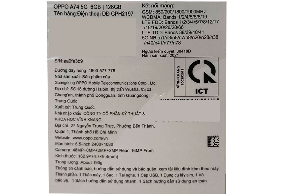 Điện thoại OPPO A74 5G