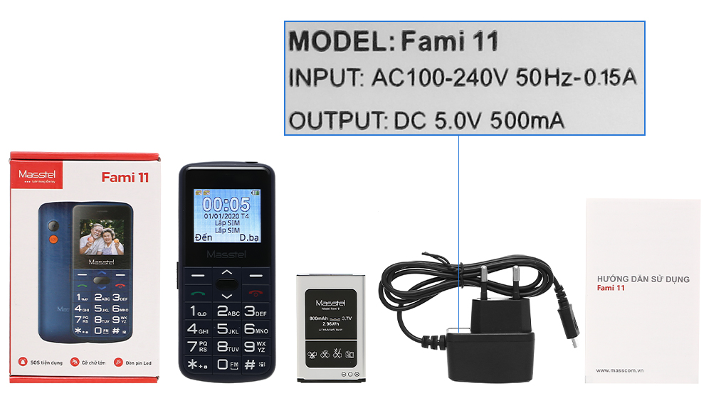 Bộ sản phẩm gồm: Hộp, Pin, Sạc, Sách hướng dẫn