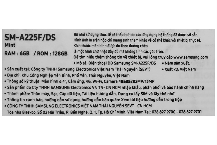 Điện thoại Samsung Galaxy A22