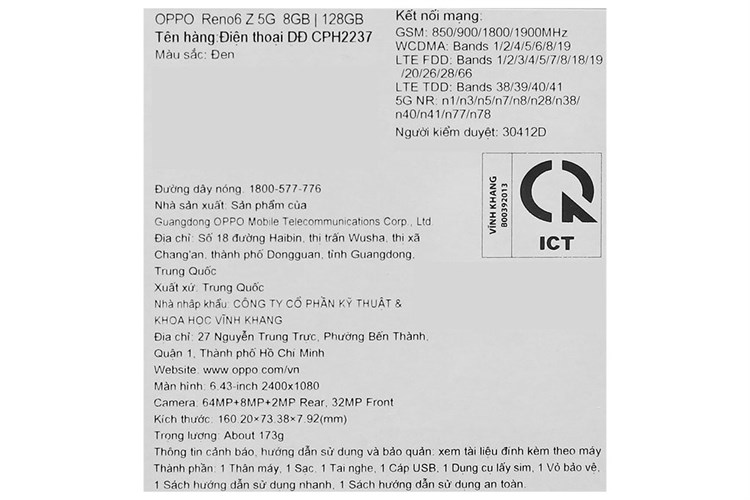 Điện thoại OPPO Reno6 Z 5G