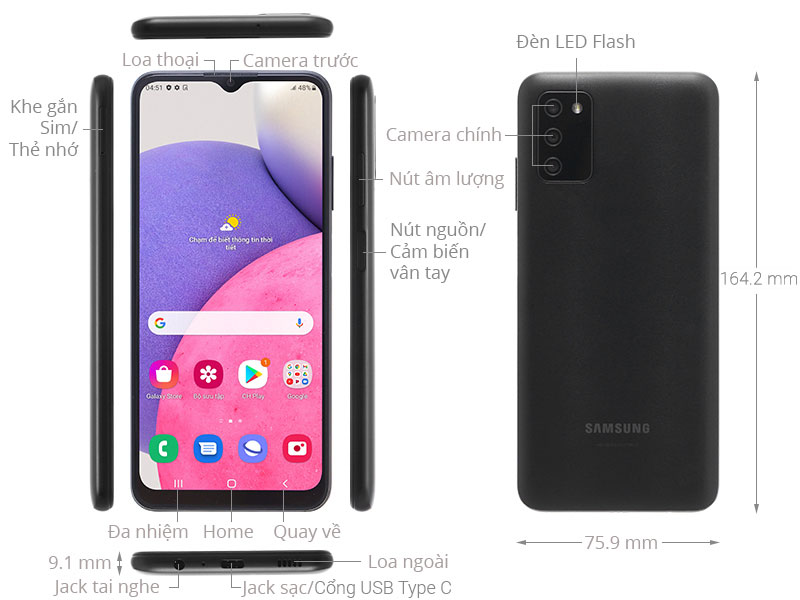 Samsung Galaxy A03s: Bạn đang tìm kiếm một chiếc điện thoại mới với thiết kế sang trọng và hiệu suất mạnh mẽ? Samsung Galaxy A03s chính là lựa chọn lý tưởng cho bạn! Với màn hình lớn và camera tốt, chiếc điện thoại này sẽ giúp bạn cập nhật tin tức và chia sẻ cuộc sống của mình một cách dễ dàng hơn bao giờ hết.