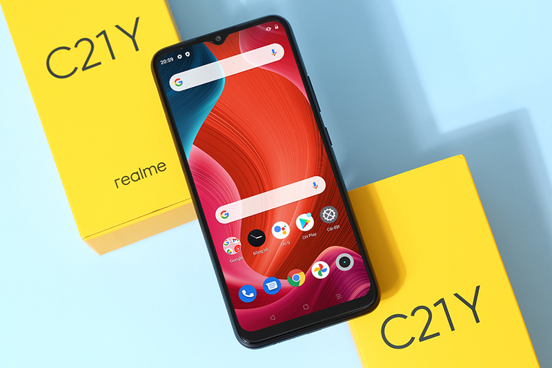 Điện thoại Realme C21Y | Màn hình giọt nước tràn viền