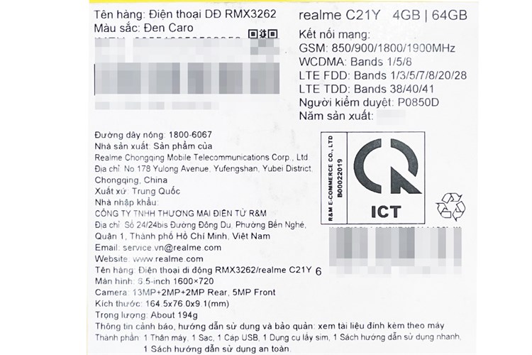 Điện thoại realme C21Y 4GB