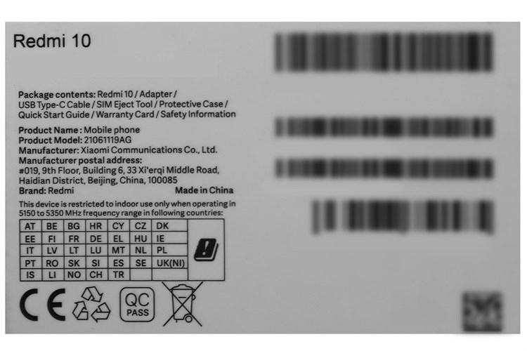 Điện thoại Xiaomi Redmi 10 (6GB/128GB) Màu Xanh Dương