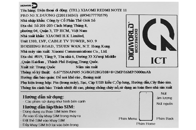 Điện thoại Xiaomi Redmi Note 11 Pro 5G Màu Xanh Dương
