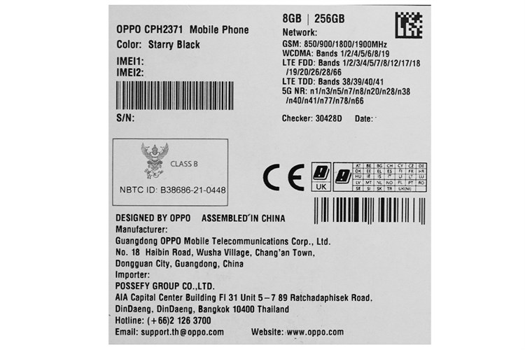 Điện thoại OPPO Reno7 5G Màu Đen