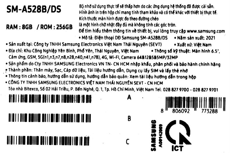 Điện thoại Samsung Galaxy A52s 5G 128GB Màu Trắng