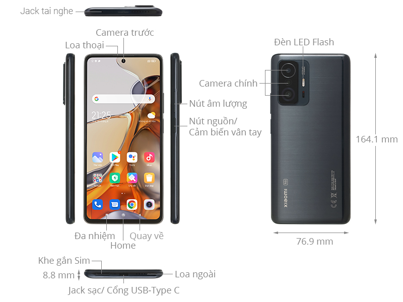 Điện thoại Xiaomi 11T Pro 5G 12GB