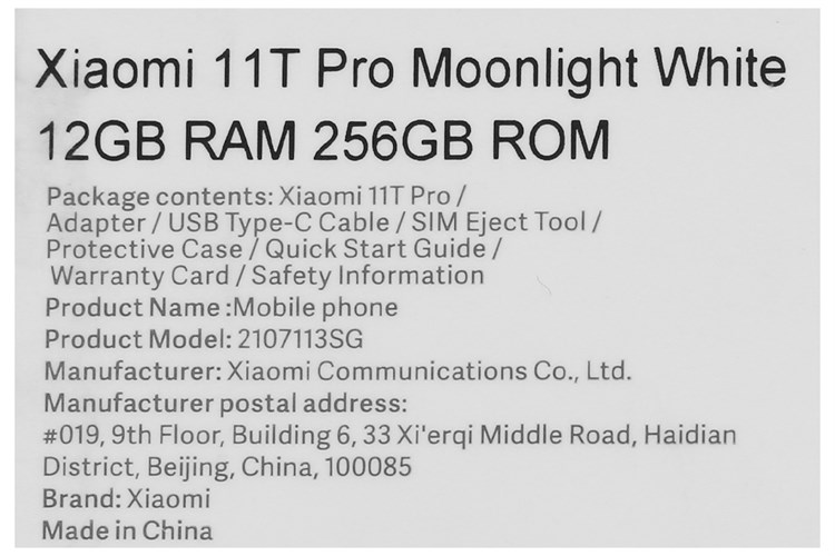 Điện thoại Xiaomi 11T Pro 5G 12GB Màu Trắng