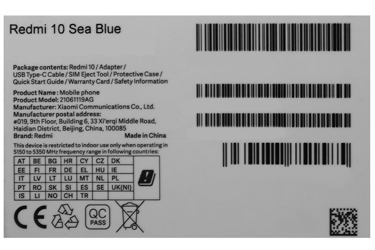 Điện thoại Xiaomi Redmi 10 (4GB/128GB) Màu Xanh Dương