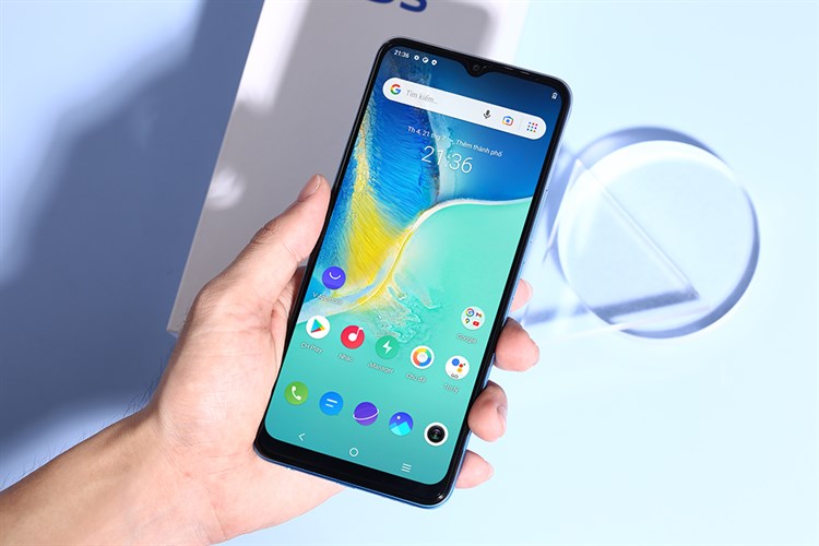 Điện thoại Vivo Y15s Màu Trắng - Xanh