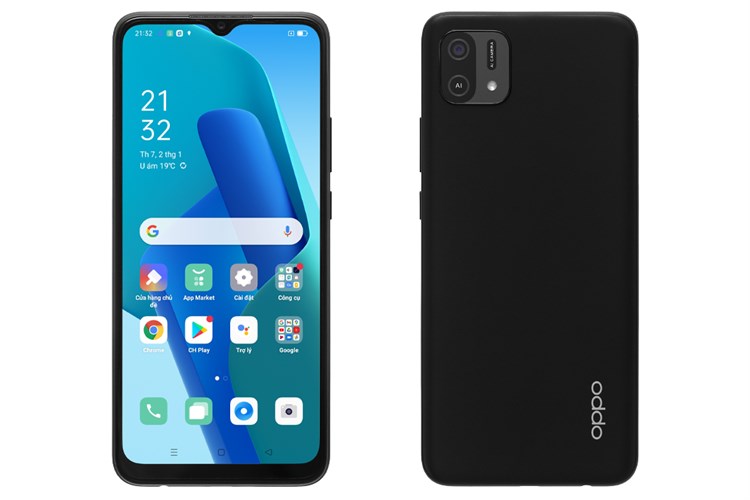 Điện thoại OPPO A16K Màu Đen nhãn