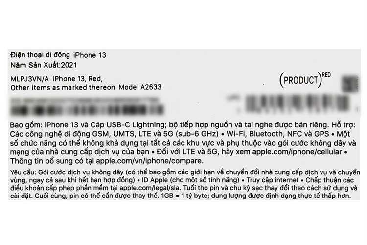 Điện thoại iPhone 13 256GB Màu Đỏ