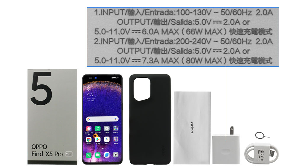 Bộ sản phẩm gồm: Hộp, Sách hướng dẫn, Cây lấy sim, Cáp Type C, Củ sạc nhanh rời đầu Type A, Ốp lưng