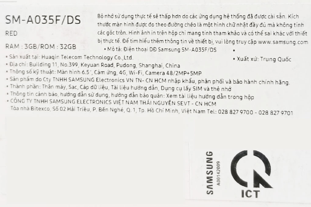 Điện thoại Samsung Galaxy A03 3GB