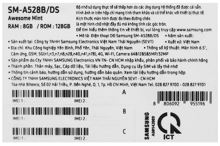 Điện thoại Samsung Galaxy A52s 5G 256GB Màu Xanh lá