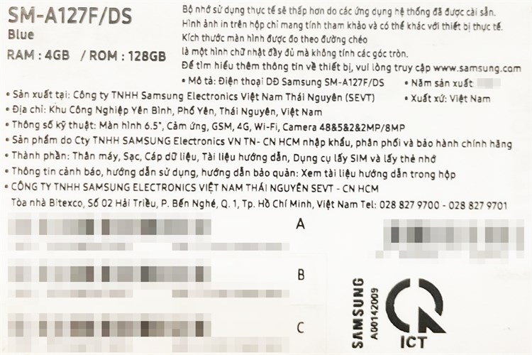 Điện thoại Samsung Galaxy A12 4GB (2021)