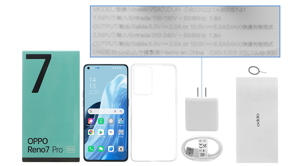 Bộ sản phẩm gồm: Hộp, Sách hướng dẫn, Cây lấy sim, Ốp lưng, Cáp Type C, Củ sạc nhanh rời đầu Type A