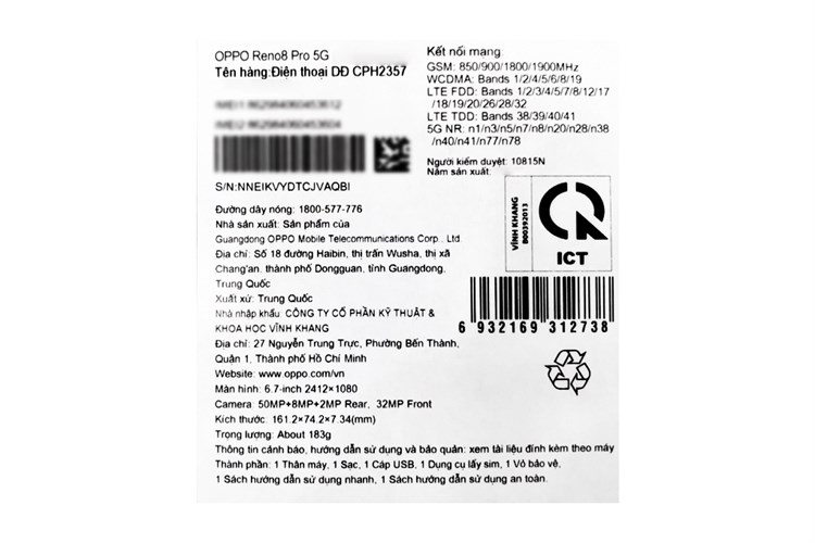 Điện thoại OPPO Reno8 Pro 5G Màu Xanh ngọc