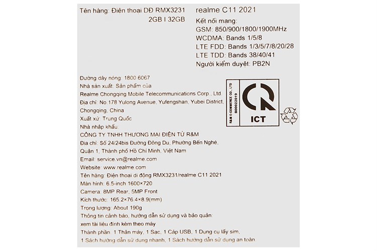 Điện thoại realme C11 (2021) 2GB/32GB