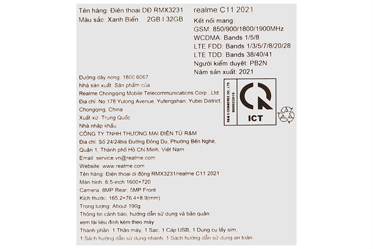Điện thoại realme C11 (2021) 2GB/32GB