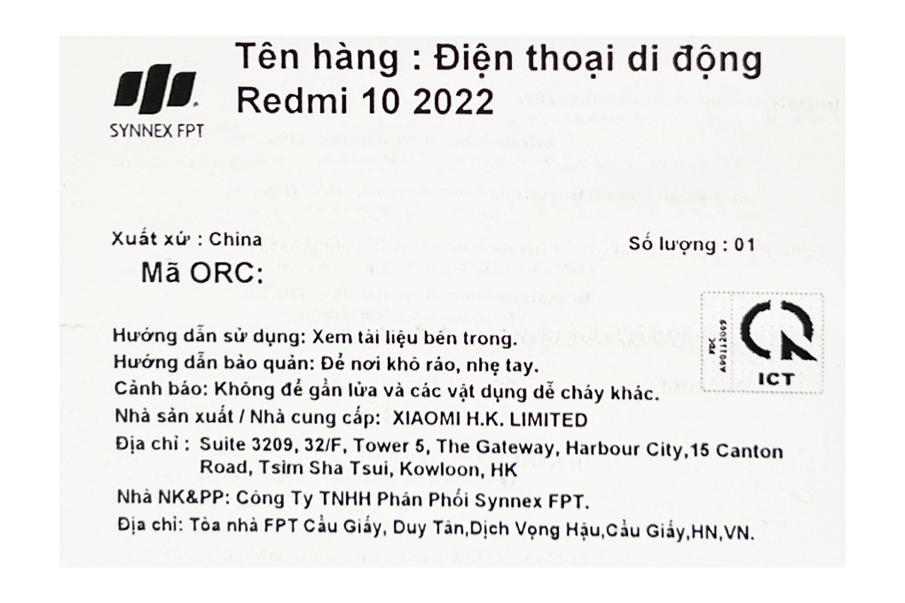 Điện thoại Xiaomi Redmi 10 (2022) Màu Xanh Dương