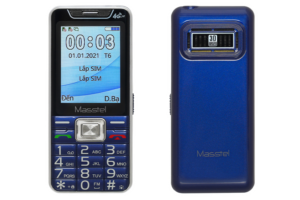 Điện thoại Masstel IZI 55 4G Màu Xanh Navy