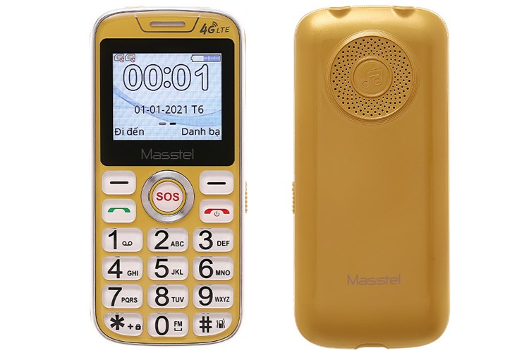 Điện thoại Masstel FAMI 60 Màu Vàng