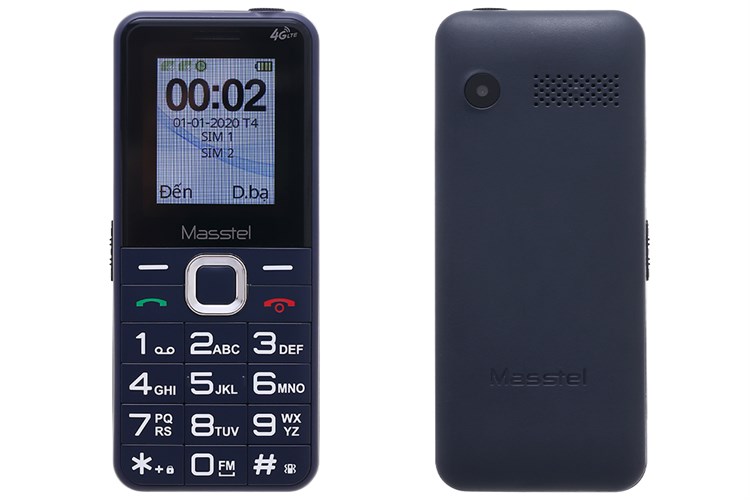 Điện thoại Masstel IZI 20 4G Màu Xanh Navy